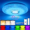 TOPPLEE Plafoniera LED Dimmerabile,30CM Lampada da Soffitto RGB Rotonda 3000K-6500K con Telecomando e Altoparlante Bluetooth per Camera da Letto,Soggiorno,Bagno,Sala da Pranzo,Corridoio