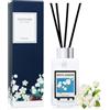 DIUFJAG Gelsomino Bianco Jasmine Profumo per Ambienti con 8 Bacchette, 120 ml, Diffusor Profumo Ambiente per Casa, Camera da Letto, Ufficio, Bagno, Scaffale