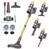 Aodebiao V16 Aspirapolvere senza Fili, 55KPa 600W 80Min Scopa Elettrica Potente Autoportante con Rilevamento Polvere e Display LED, Anti-Groviglio, Vacuum Cleaner per Peli Animali Tappeti Pavimenti