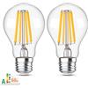 Century Light Lampadina E27 LED Warmwhite Vintage 40W, efficienza energetica EU A-Level 4W 860 Lumen, lampadina classica Edison 2700K Warmwhite, non dimmerabile, CRI>80, 2 pz.