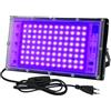 CREATESTAR LED Luce Nera 100W, Faro UV LED IP65 Impermeabile Faretto UV con 1,5m Spina, Lampada per Festa Glow, Acquario, Bar, Poster Fluorescente, Halloween, Discoteca (100W(1PCS))