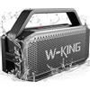 W-KING Altoparlante Bluetooth potente e portatile, da 60 W, boombox, con 40 ore di autonomia, batteria dalla grande capacità, senza fili, impermeabile, supporta schede TF e AUX