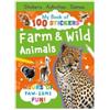My Book of 100 Stickers: Farm & Wild Animals (Tascabile)
