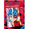 CreArt Malen nach Zahlen - Miraculous, Malbuch, 24 Motive, Ladybug, (Tascabile)