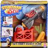 BANDAI, Stuntman STU Razzo Sky Comet, Lancia STU attraverso gli Aires con pompa ad aria, action figure volante e app con effetti speciali, multicolore, COSS8199