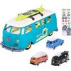 Majorette - Volkswagen The Originals Carry Case - Veicolo 35 cm - 3 Veicoli VW Inclusi 1 Esclusivo - Funzione luminosa - 212055010SMO