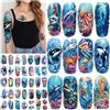 atydkug 77 fogli tatuaggi temporanei tema oceano, 17 fogli tatuaggi a mezza manica con squalo, delfino, medusa, tartaruga, 60 fogli tatuaggi piccoli da spiaggia, realistici, lunga durata per bambini e adulti