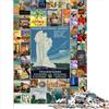 AITEXI Puzzle Adulti 1000 Pezzi Puzzle Viaggio Vintage Wall Art Puzzle in Legno Regalo Bambini dai 12 Anni in su Puzzle Giocattolo Educativo Antistress 1000 Pezzi (50x75 cm)