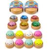 TrendandStylez Mystery Dumplings Squishy Buns - Set da 1, 3, 4 pezzi, colore a sorpresa glitterato e opaco, 5,5 cm, con scatola a vapore, palla antistress Baozi Mochi ufficio (1 pezzo, opaco)