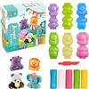 LETTERASHQP Set di 12 accessori per plastilina, strumenti per plastilina, a partire da 2 3 4 anni, per bambini, plastilina, accessori per animali, utensili per impastare animali, giocattoli per