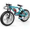 Fuleying Set di mattoncini da costruzione per bicicletta, 180 pezzi, per mountain bike, modello di display per bicicletta, giocattolo educativo menta, regalo per adulti, bambini dai 6 anni in su, (blu
