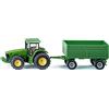 siku 1953, Trattore John Deere con rimorchio, 1:50, Metallo e Plastica, Verde, Multifunzionale