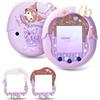 Kuitmor Sweetheart - Custodia protettiva in silicone compatibile con Tamagotchi Uni, morbida custodia protettiva con motivo a forma di cuore, antigraffio e antiurto per animali virtuali, viola