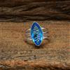 Astounding Svizzero Blu Topazio Gemma 925 Argento Sterling Fatto a Mano Anello