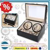 Scatola Carica Orologi Automatici 4 slot Rotanti + 6 Fissi Watch Winder - Nero