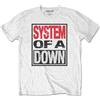 System of a Down T-Shirt # L Unisex White # Triple Stack Box (CD)