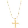Generic Collana con piccola croce da donna in argento sterling 925, pendente con preghiera religiosa delicata CZ lateralmente