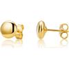 Orovi Orecchini Donna Argento 925 placcati oro 18kt Orecchini a Lobo, Made in Italy, gioiello anallergico confezionato in un elegante astuccio portagioie