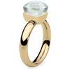 Qudo Firenze White Topaz Gold Anello con pietra bianca, 62 (21), Acciaio inossidabile, Non pietra preziosa