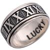 ForFox Anello Girevole con Numeri Romani in Argento Sterling 925 Anello Antistress Rotante per Uomo Donna Taglia 21