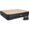 Materasso Indoor Gonfiabile High Raised Queen Size 203X157X47 Floccato Nero Beig