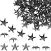 QUARKZMAN 150PCS 12mm Borchie A Stella A 5 Artigli Nera Piccola Borchie Metalliche Con Punta Pressate A Mano Per DIY Abbigliamento Borse Scarpe