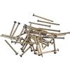 QUARKZMAN 35Pz Chiodi in Ottone 1.5x25mm(DxL) Chiodi per Quadri Muro Testa Rotonda Piccoli in Ottone Hardware per Progetti Fai da Te in Legno Scatole Decorative Casa, Tonalità Bronzo