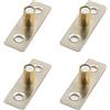 TopHomer Guida a rullo per porta scorrevole, 4 pezzi, in metallo, per porte scorrevoli in vetro, diametro 8 mm