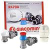 Giacomini R470A Kit riqualificazione energetica radiatore 1/2, con valvola, detentore e testa termostatica