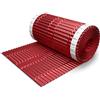 DQ-PP 5m x 300mm Rosso marrone SOTTOCOLMO VENTILATO realizzato in alluminio pieghettato, rivestito con vernice poliestere strisce adesive butiliche impermeabilità sigillatura RAL 3011 [500cm x 30cm]