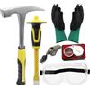 Karier Geology - Kit di 6 strumenti per piccone, martello da 850 g e scalpello da scavo da 30,5 cm, occhiali di sicurezza, fischietto, lente di ingrandimento da gioielliere e guanti, set di strumenti