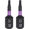 QUARKZMAN 2Pz T7 Inserti per Avvitatore Torx 1/4 Gambo Esagonale 25mm/1 Lunghezza Punte per Cacciavite Magnetico 6 Punte Esagonali a Stella in Acciaio S2 Trapano Elettrico di Qualità