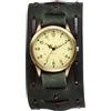 JewelryWe Orologio da Polso Punk in Pelle: Orologio al Quarzo Analogico 12/24H Cinturino Largo Ampio Idee Regalo per lui lei