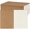 ZCZN QUADERNO A5 BIANCO 24 PEZZI COPERTINA KRAFT 30 FOGLI PER SCUOLA E UFFICIO