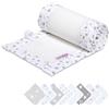 babybay Paracolpi 3D in rete piqué adatto per modello Boxspring XXL, bianco stelle grigio perla