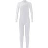 YiZYiF Body per Bambina Tuta da Ginnastica Artistica Pattinaggio Maniche Lunghe Jumpsuit Patchwork Sportiva Body da Danza Leotards da Balletto Bianco 13-14 anni