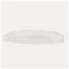 KeyHome Store Vassoio a Conchiglia in Ceramica Bianca Largh. cm 50x36