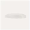 KeyHome Store Vassoio a Conchiglia in Ceramica Bianca 39x30 cm