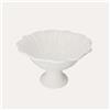 KeyHome Store Alzata Coppa in Ceramica Bianca H20xØ32 cm