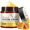 FuzzyUp Cura Della Pelle al Sego di Manzo, Balsamo Viso al Sego e Miele, Sego di Manzo Nutrito a Erba per la Pelle, Crema Idratante al Sego di Manzo, Balsamo al Sego Montato, Crema Viso al Sego di Manzo Bio