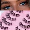 AKARABEAUTYLASHES Ciglia Finte Naturali 7 Paia 3D Ciglia Finte False Eyelashes Visone Artificiale (3D-BN04)