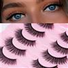 AKARABEAUTYLASHES Ciglia Finte Naturali 7 Paia 3D Ciglia Finte False Eyelashes Visone Artificiale (3D-BN03)
