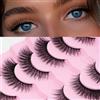 AKARABEAUTYLASHES Ciglia Finte Naturali 7 Paia 3D Ciglia Finte False Eyelashes Visone Artificiale (3D-BN05)