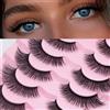 AKARABEAUTYLASHES Ciglia Finte Naturali 7 Paia 3D Ciglia Finte False Eyelashes Visone Artificiale (3D-BN01)
