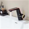 LakeBayMZC Rubinetto Per Bagno Con Display LED Della Temperatura rubinetto bagno lavabo, Miscelatore Monocomando per Lavabo Rubinetto Bagno per Bagno Con Altezza Bocca 130 mm,Nero