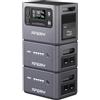 AFERIY 6144Wh Generatore Elettrico, 2800W con 2 Batterie Supplementari, Stazione Elettrica Portatile Capacità Espandibile, Generatore Solare per Uso Domestico/Campeggio/Interruzione di Corrente
