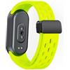 MELEJIA Cinturino Silicone Compatibile con Xiaomi Mi Band 10/Mi Band 9/8, Ricambio Cinturino, Chiusura Magnetica, Regolabile Sportiva Silicone Cinturini-Giallo Fluorescente