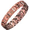 JFUME Bracciale da uomo in rame Regalo di gioielli in rame puro per uomo o donna 22 cm con strumento di rimozione del collegamento 0