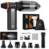 K&F CONCEPT 2 in 1 Soffiatore Aspiratore 350000RPM, Aria Compressa Elettrico 10000mAh con Display LED e Luce, Air Duster Spolverino Ricchi Accessori per PC, Tastiera, Auto, Casa, All'aperto
