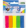D.RECT 125 Pezzi Segnapagina Adesivi - Strisce Adesive per Indice, per Testo, Ideali per ufficio, Scuola e Casa - Pellicola PP 12x45mm 5x25 Pezzi
